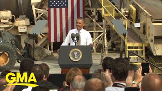 Former President Barak Obama hits the campaign trail | GMA