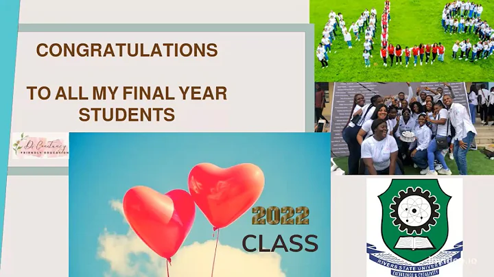 CONGRATULATIONS TO ALL MY FINAL YEAR STUDENTS