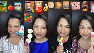 Emoji eating food challenge 🍅🥒🌭🍭🍗🍦🥞🍝🍳🍌🍧 subscribe please 🥰🥰