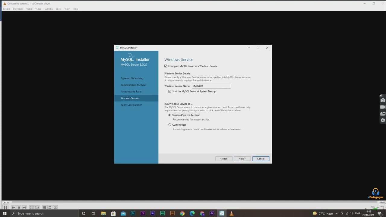 How to install mysql server 8 0 27 on windows 10 with mysql workbench