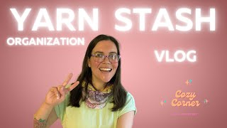 Yarn Stash Organization Vlog! Organizing my stash into #doodleverse kits! #yarn #knittingpodcast