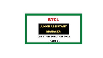 BTCL Junior Assistant Manager Question Solution 2022 || Part 2 || EEE Job Preparation in Bangladesh