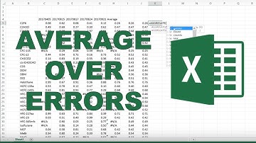 How to average with errors in excel