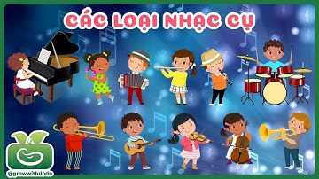 Bé học tên gọi và âm thanh Các loại NHẠC CỤ | Từ vựng Song ngữ Việt-Anh | Tiếng đàn, tiếng trống,...