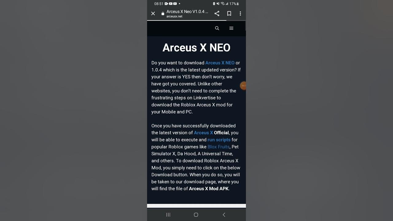 Arceus X NEO] versão1.0.4 atualizado! 