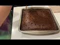 Making a Snickers Poke Cake