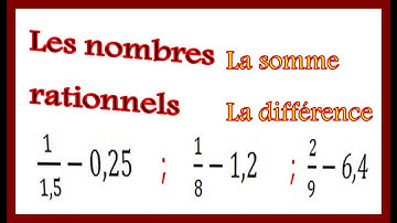 Maths 4ème - Les nombres rationnels Somme et Différence Exercice 21