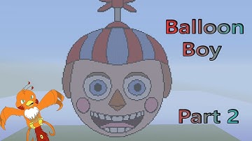 Minecraft Pixel Art Tutorial: How to make Balloon Boy Part 2(Five Nights at Freddy