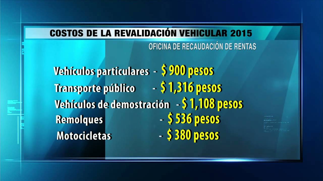 Costos De La Revalidacion Vehicular Youtube