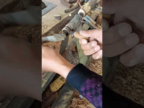 Making simple wood turning lathes with wooden hand- Good tools and machinery make work easy