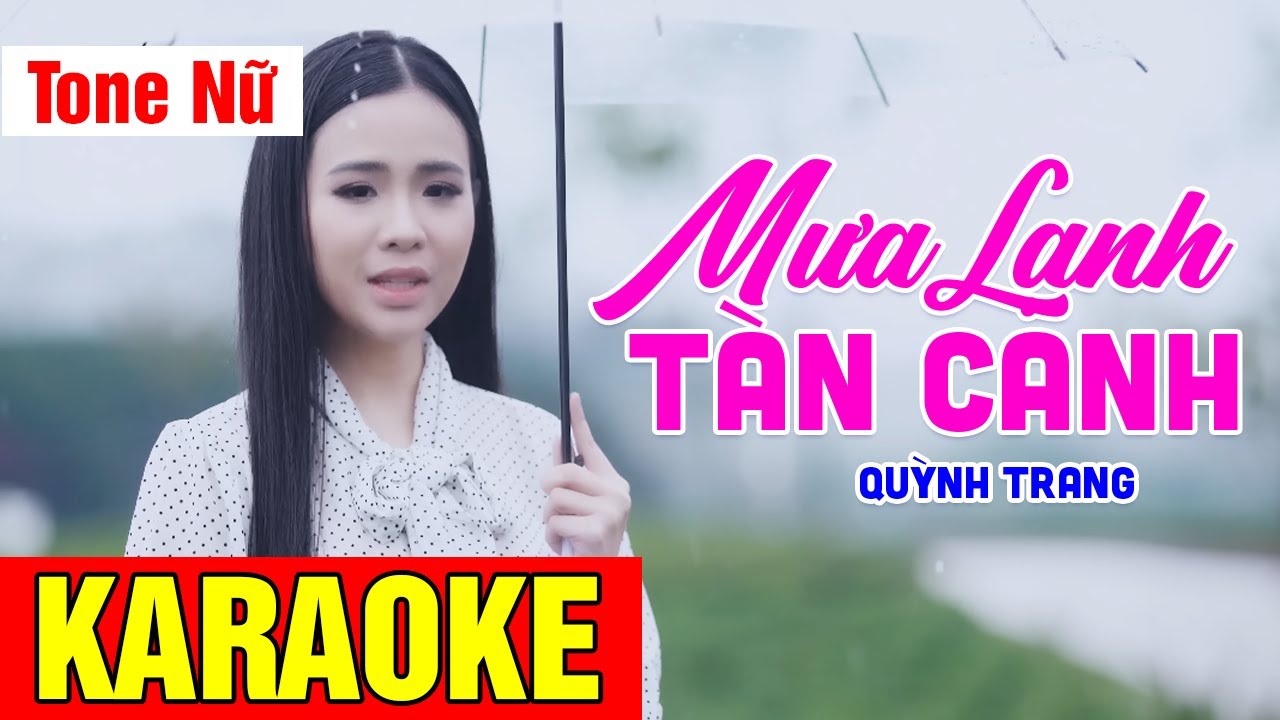 KARAOKE Mưa Lạnh Tàn Canh - Quỳnh Trang | Tone Nữ | Võ Hoàng Karaoke