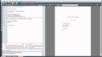 LaTex Tutorial 1. Creating a Basic LaTex Document