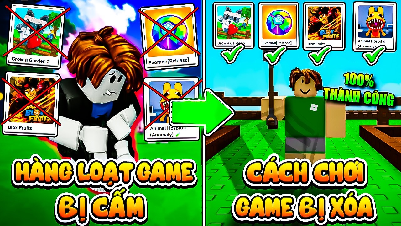 CÁCH CHƠI GAME BỊ XÓA 100% THÀNH CÔNG!! LÝ DO HÀNG LOẠT TỰA GAME BIẾN MẤT KHỎI ROBLOX