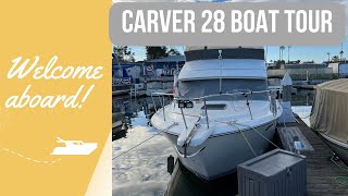 Tour Our Carver 28, Cabin Cruiser Boat
