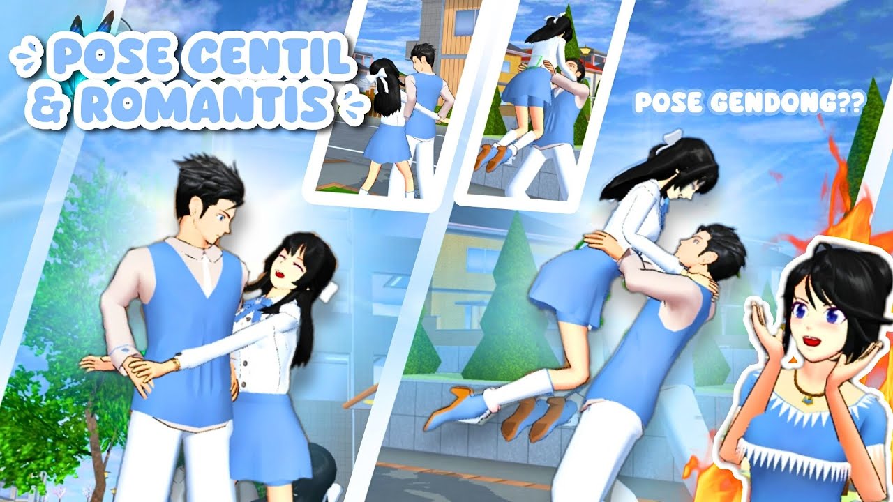 POSE ROMANTIS PERPADUAN CENTIL!🌷|| sakura school simulator