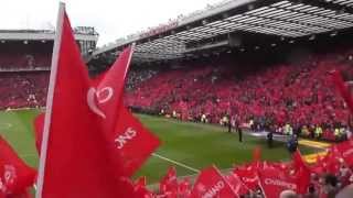 Man United v Swansea 12/05/2013 pre & post match from Stretford End (Fergie's last match at OT)