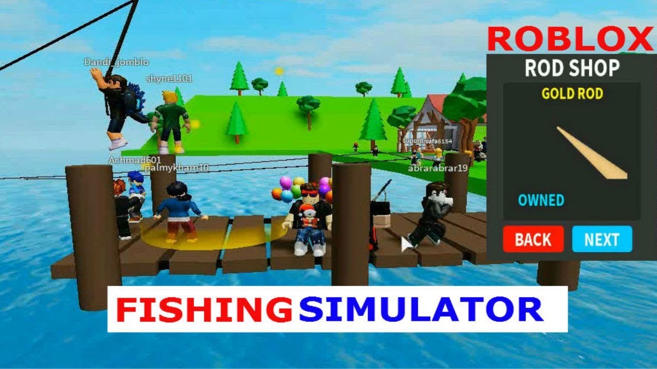 Fishing simulator Roblox Gold ROD is the best fish hook (Memancing