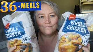 Two Whole Chickens | Dinners for a WEEK | Budget Shopping | Recession Meal plan