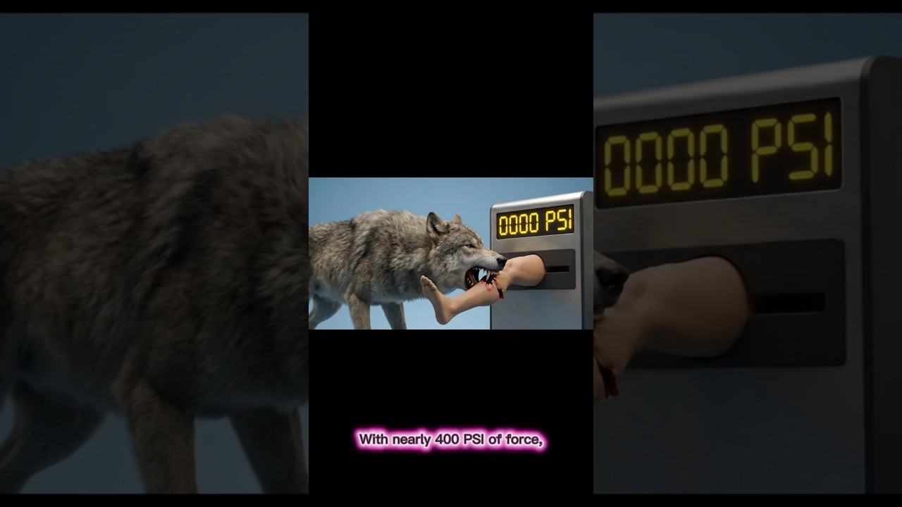 Wolf Bite Force 😱 | 400 PSI Bone-Crushing Power 🐺