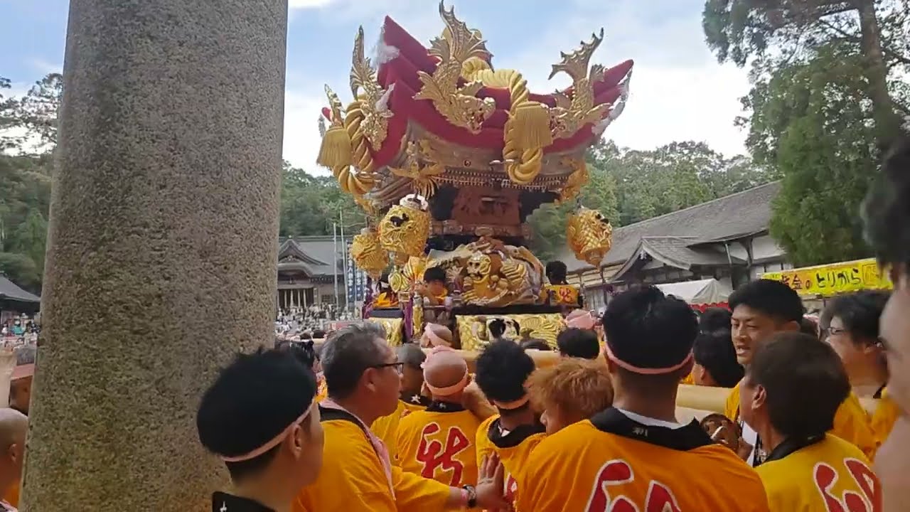 令和7年 10月12日 播州三木秋祭り 大宮八幡宮 本宮　新町屋台 宮入