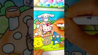 Hello Kitty & Friends 🎀 Color With Me ✨ cozy kawaii coloring, Ohuhu #cozycoloring #hellokitty