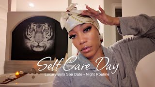 Self Care Day | Spa, Sauna &amp; Relaxing Night Routine | Silent Vlog