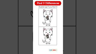 🔍 Visual Test: How Fast Can You Find 3 Differences in the Cat? #419 #findthedifference