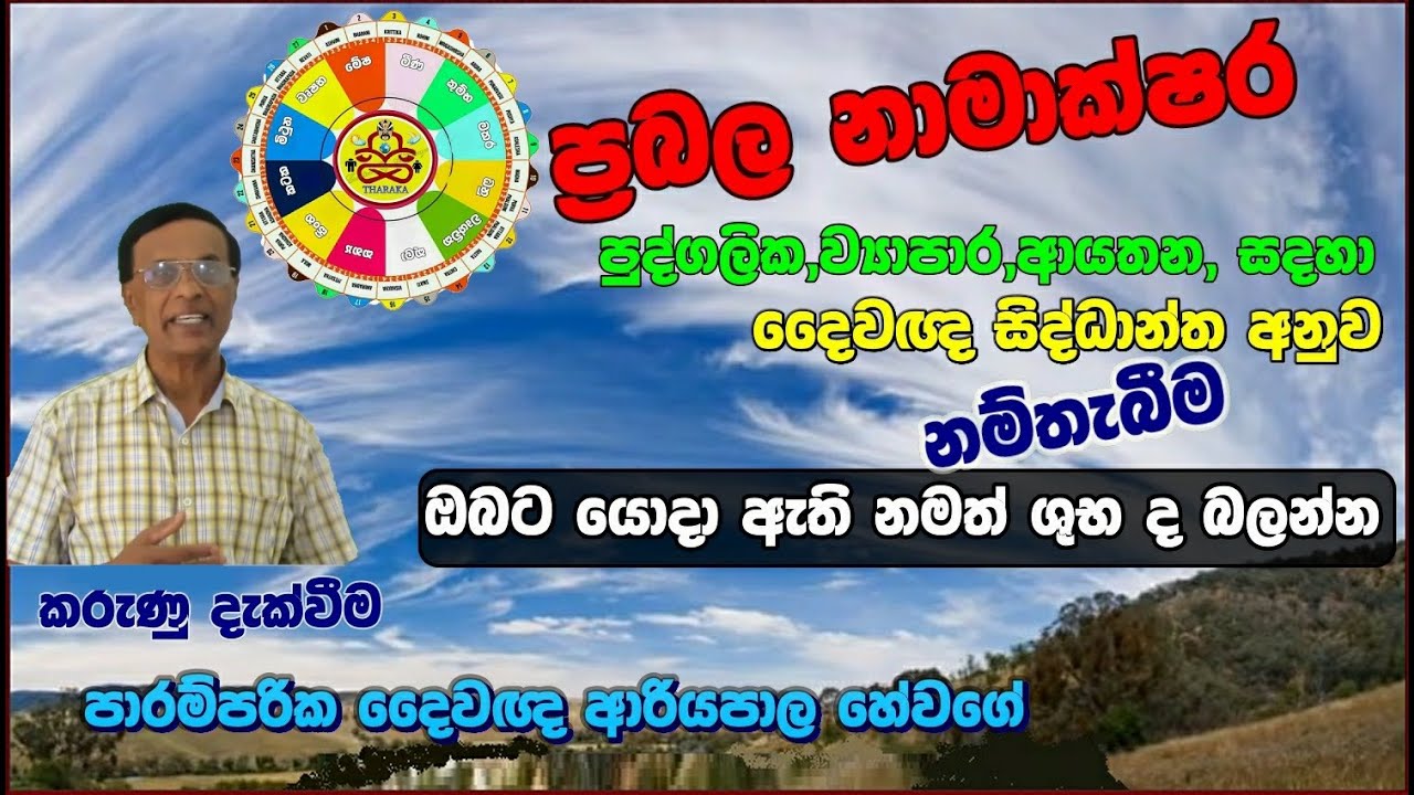 නම් තැබීම  (ජ්‍යෝතිෂය දේශණ)