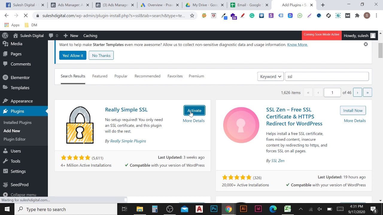 How To Add HTTPS SSL Certificate To WordPress Website in 2020 | Sulesh ...