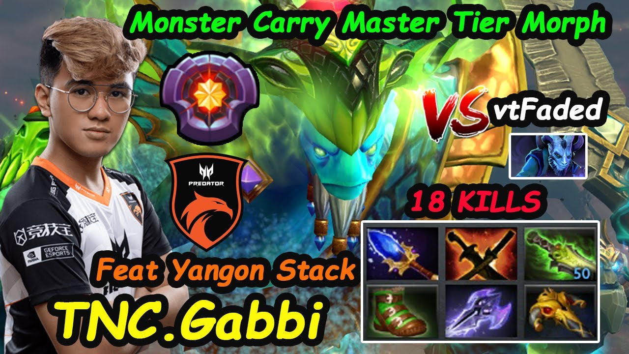 Gabbi Morphling Monster Carry Master Tier Feat Yangon Galacticos Stack vs vtFaded Dota 2 Gameplay
