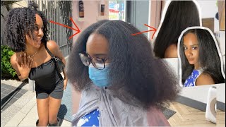 straightening my 4c hair for the first time in 3 years (FAIL)