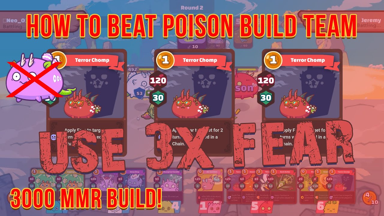 Axie poison team build furrball meta skills combo counter | How to beat poison build team axie