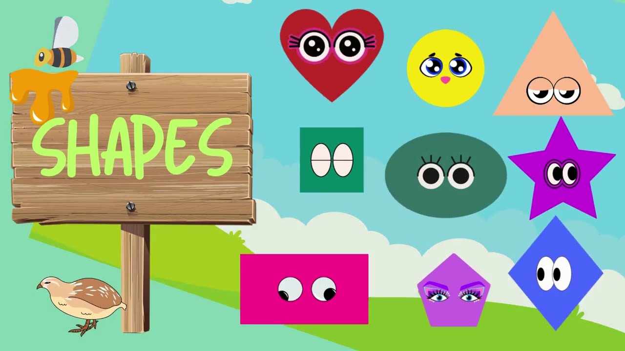 Learning basic geometry shapes names for kids | Tiny Genius Corner