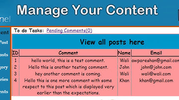 012 Viewing Comments using the Admin Panel GUI