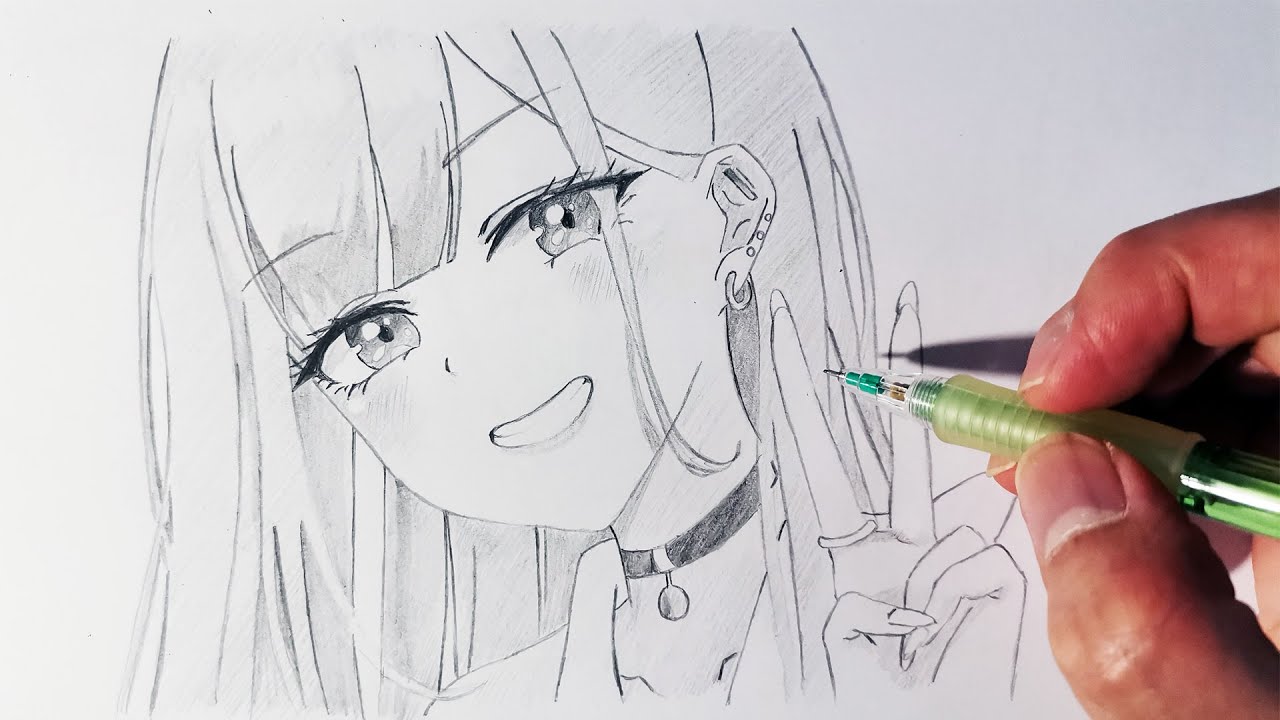 How to draw Marin Kitagawa - YouTube