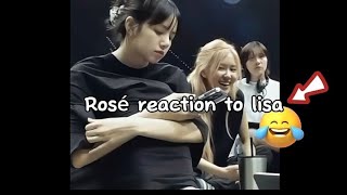 Rosé reaction to lisa🤭|And Lisa's some cute clips🥰♥️ #lisa #rosé #blackpink #fyp #edit