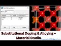 Alloying and Substitutional Doping in Material Studio |A Beginner’s Guide to Simulation