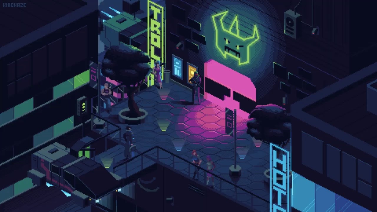 Neon cyberpunk gif фото 14