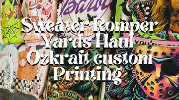 Ozkraft Custom Printing Sweater Romper Yards Haul | Lowland Kids Sweater Romper