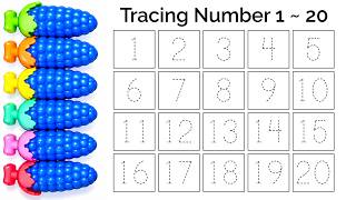 🔢 Learn & Trace Numbers 1–20!  Counting & Number Tracing for Kids & Toddlers