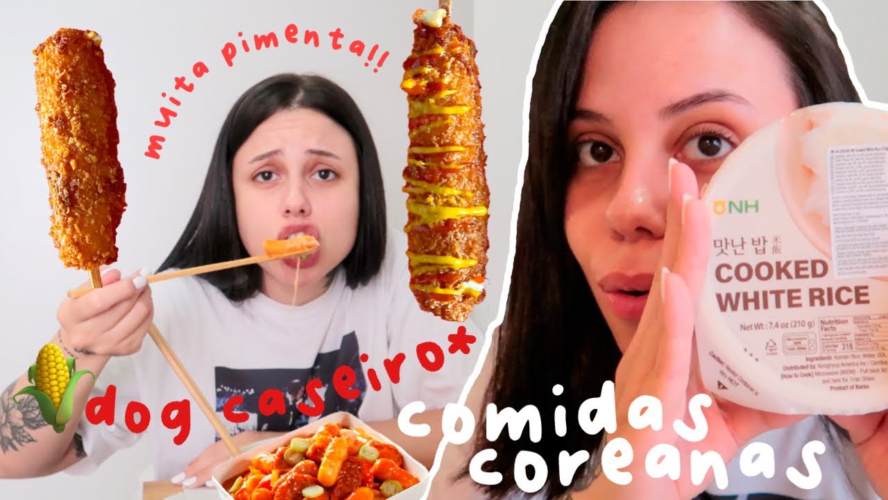 comi apenas COMIDA COREANA por 24 horas | tteokbokki, corndog, korean snacks etc