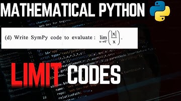Write sympy code to evaluate limxtends to 0 mode x /x #mathematicalpython #pythonprogramming 