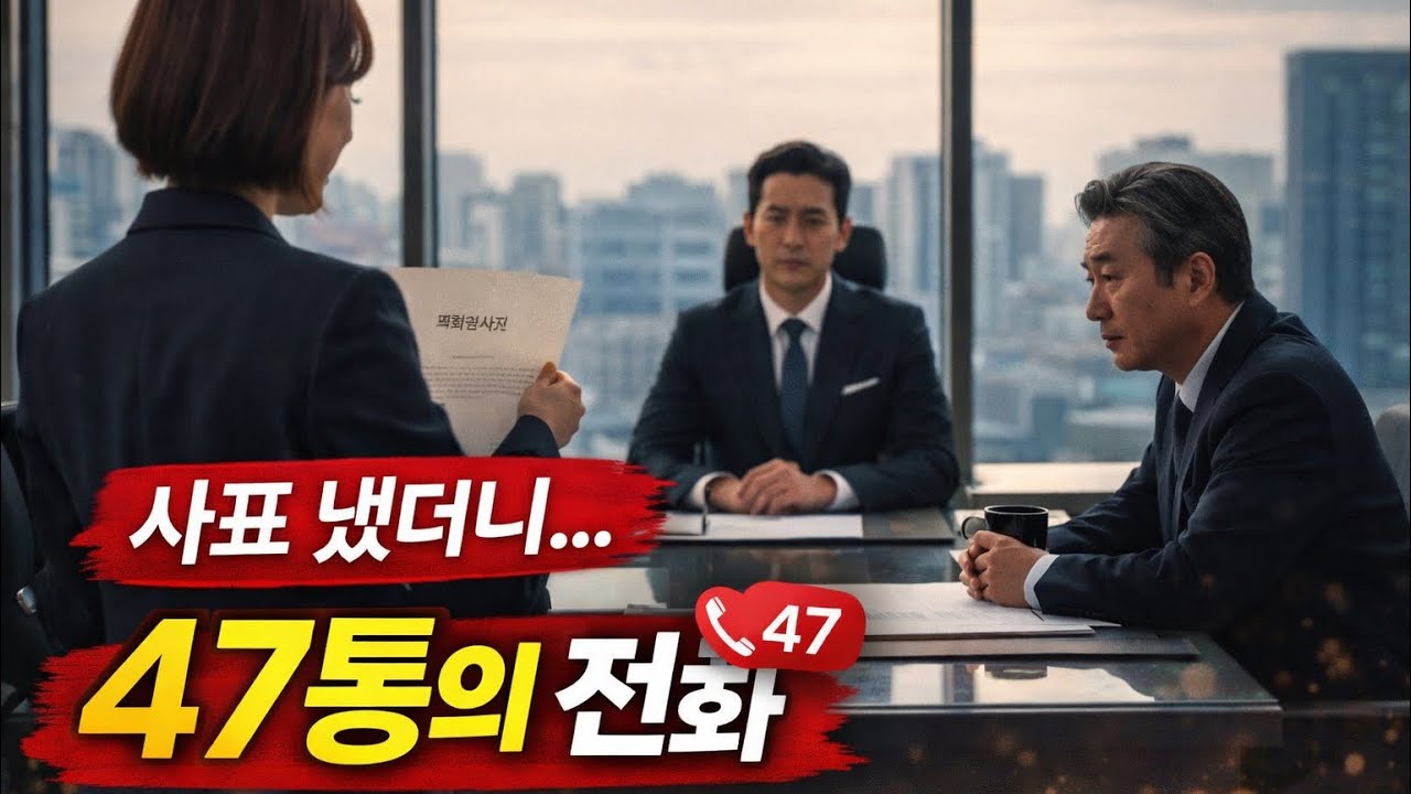 창립 20주년 행사에서 내려진 인사 발표 나는 그 자리에서 사표를 냈다 2주 뒤, 회사는 47번이나 전화를 걸어왔다 “이사직으로 모시겠습니다… 돌아와 주세요