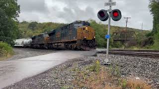 CSX Working the Sand Patch Grade in PA