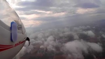 FPV ASW-28 Glider in the clouds