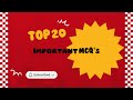 TOP 20 QUESTIONS FOR BUSINESS MANAGEMENT