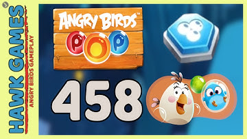 Angry Birds Stella POP Bubble Shooter Level 458 - Walkthrough, No Boosters