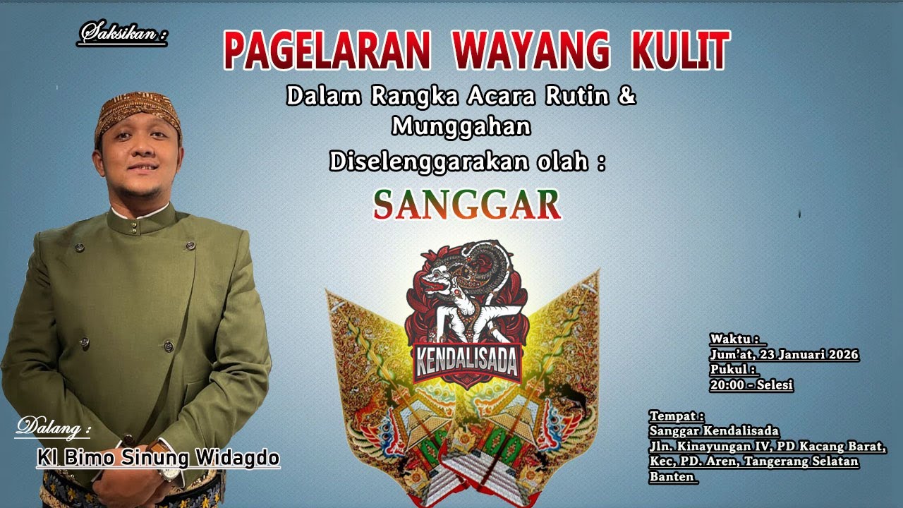 Pagelaran Wayang Kulit Dalang Ki Bimo Sinung Widakdo