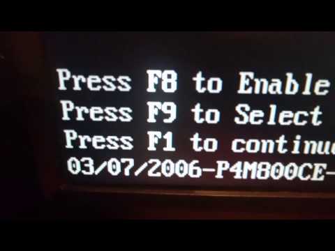 Press F1 to continue DEL to enter SETUP