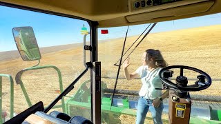 I fell off the combine! Dad is the King of Sarcasm! Montana Harvest 2022